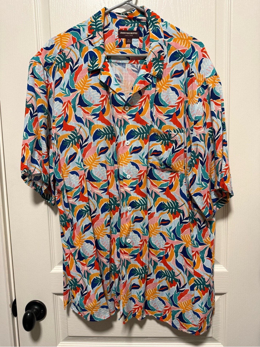 Johnston & Murphy Multicolor Tropical Leaf Button-Down Shirt